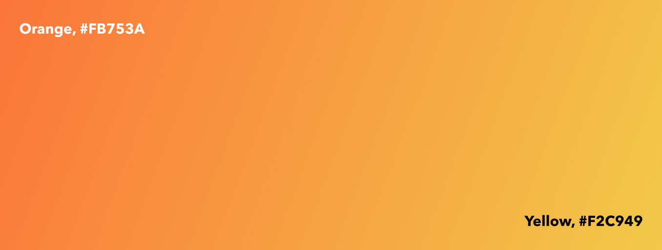 Gradient from top-left orange to bottom-right yellow